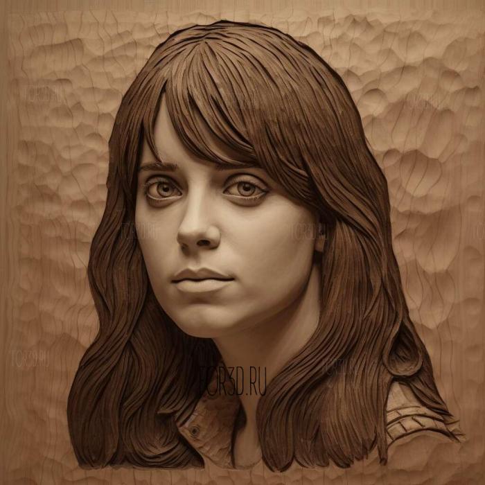 Zooey Deschanel 2 stl model for CNC